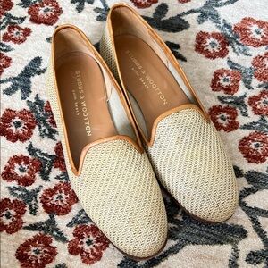Stubbs & Wootton Straw Raffia Slipper 7 Narrow